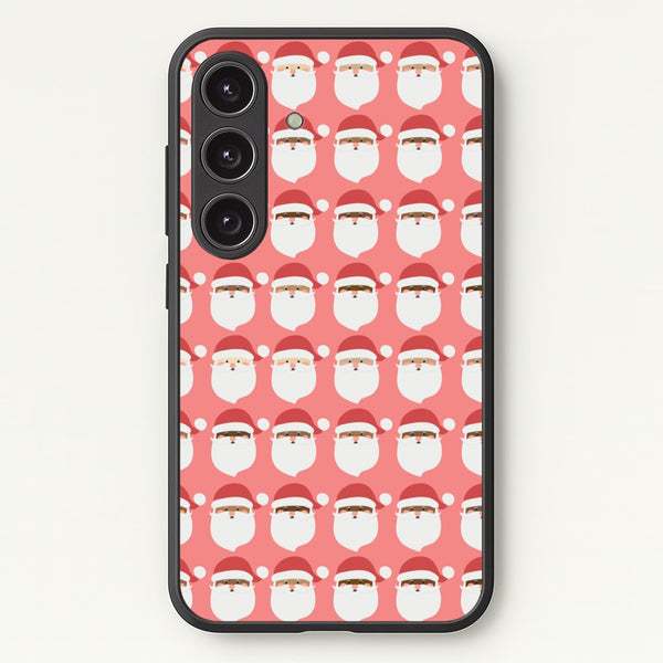 Santa Pattern - Christmas Patterns  - Christmas Phone Case for Galaxy S24
