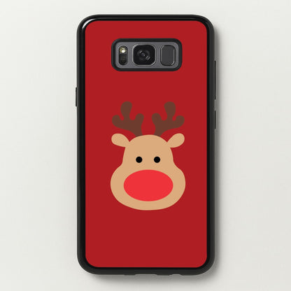 Rudolph Face - Christmas  - Christmas Phone Case for Galaxy S8