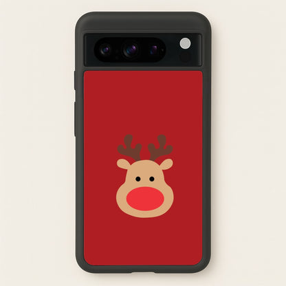 Rudolph Face - Christmas  - Christmas Phone Case for Google Pixel 8 Pro