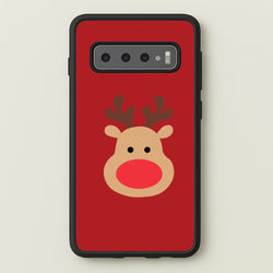 Rudolph Face - Christmas  - Christmas Phone Case for Galaxy S10 Plus
