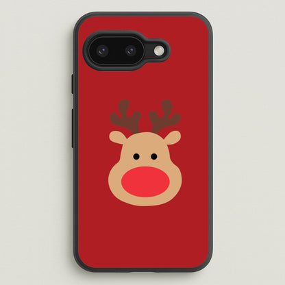 Rudolph Face - Christmas  - Christmas Phone Case for Google Pixel 9a