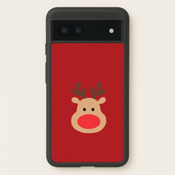 Rudolph Face - Christmas  - Christmas Phone Case for Google Pixel 7a
