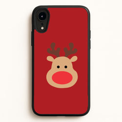 Rudolph Face - Christmas  - Christmas Phone Case for iPhone XR