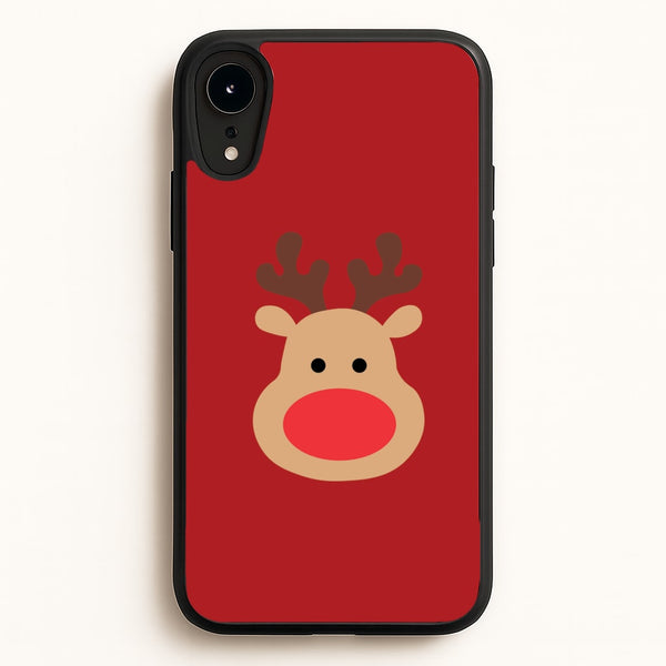 Rudolph Face - Christmas  - Christmas Phone Case for iPhone XR