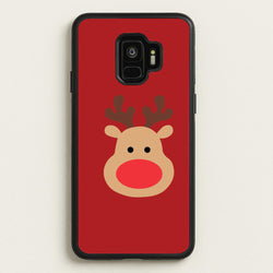 Rudolph Face - Christmas  - Christmas Phone Case for Galaxy S9