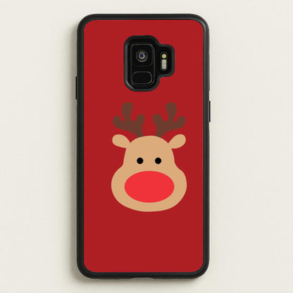 Rudolph Face - Christmas  - Christmas Phone Case for Galaxy S9