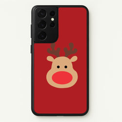 Rudolph Face - Christmas  - Christmas Phone Case for Galaxy S21 Ultra