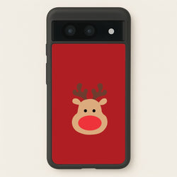 Rudolph Face - Christmas  - Christmas Phone Case for Google Pixel 8a