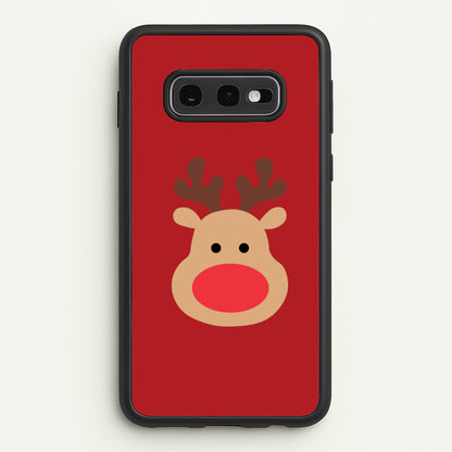 Rudolph Face - Christmas  - Christmas Phone Case for Galaxy S10e