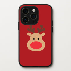 Rudolph Face - Christmas  - Christmas Phone Case for iPhone 15 Pro
