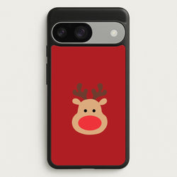 Rudolph Face - Christmas  - Christmas Phone Case for Google Pixel 9 / 9 Pro