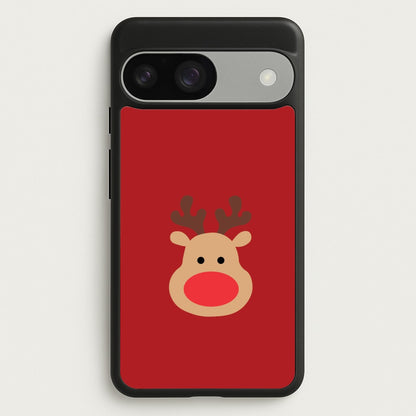 Rudolph Face - Christmas  - Christmas Phone Case for Google Pixel 9 / 9 Pro