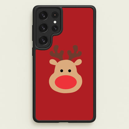 Rudolph Face - Christmas  - Christmas Phone Case for Galaxy S22 Ultra