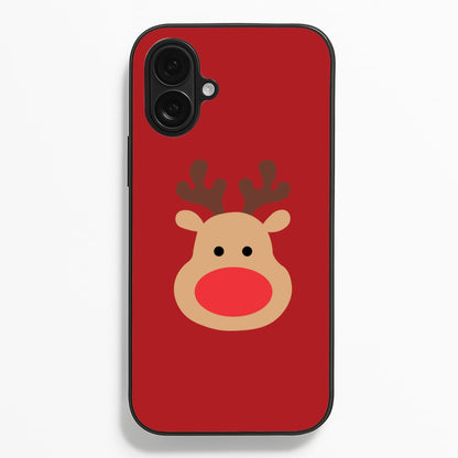 Rudolph Face - Christmas  - Christmas Phone Case for iPhone 16 Plus