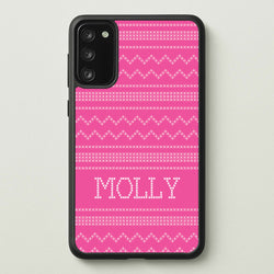 Personalised Christmas Jumper Pink  - Personalised Christmas Phone Case for Galaxy S20FE