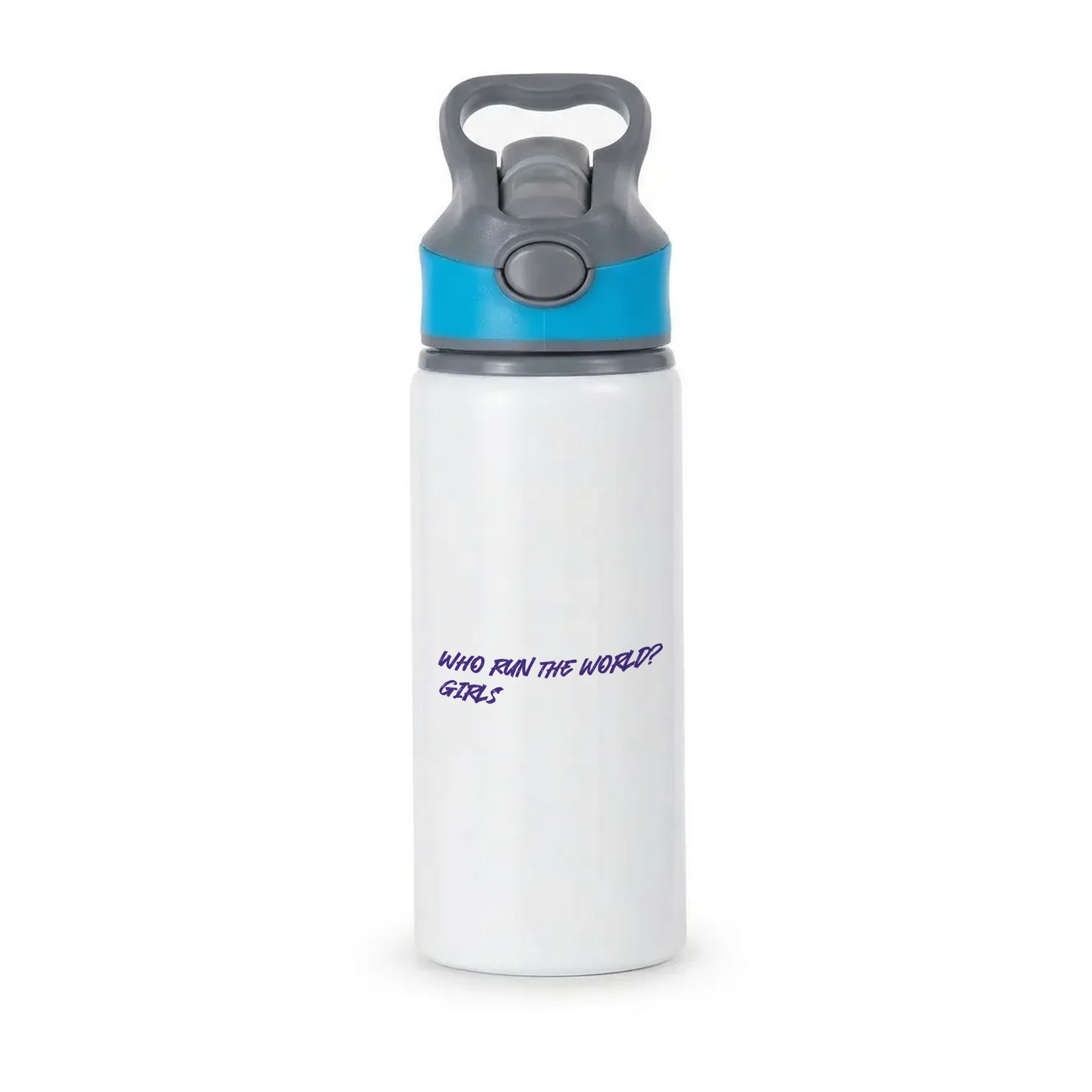 Who Run The World - Queen B Active Water Bottle - Blue