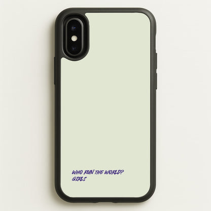Who Run The World - Queen B  - Beyonce Phone Case for iPhone X / XS