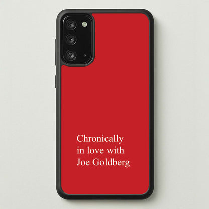 Chronically In Love With Joe  - You Phone Case for Galaxy Note 20