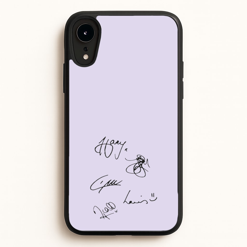1D Signatures  - One Direction Phone Case for iPhone XR