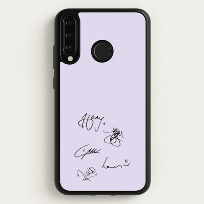 1D Signatures  - One Direction Phone Case for Huawei P30 Lite