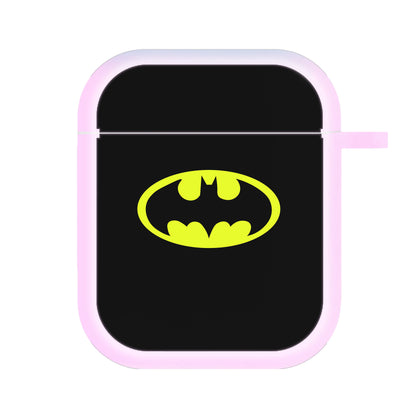 Black Bat Superhero Logo AirPods Case