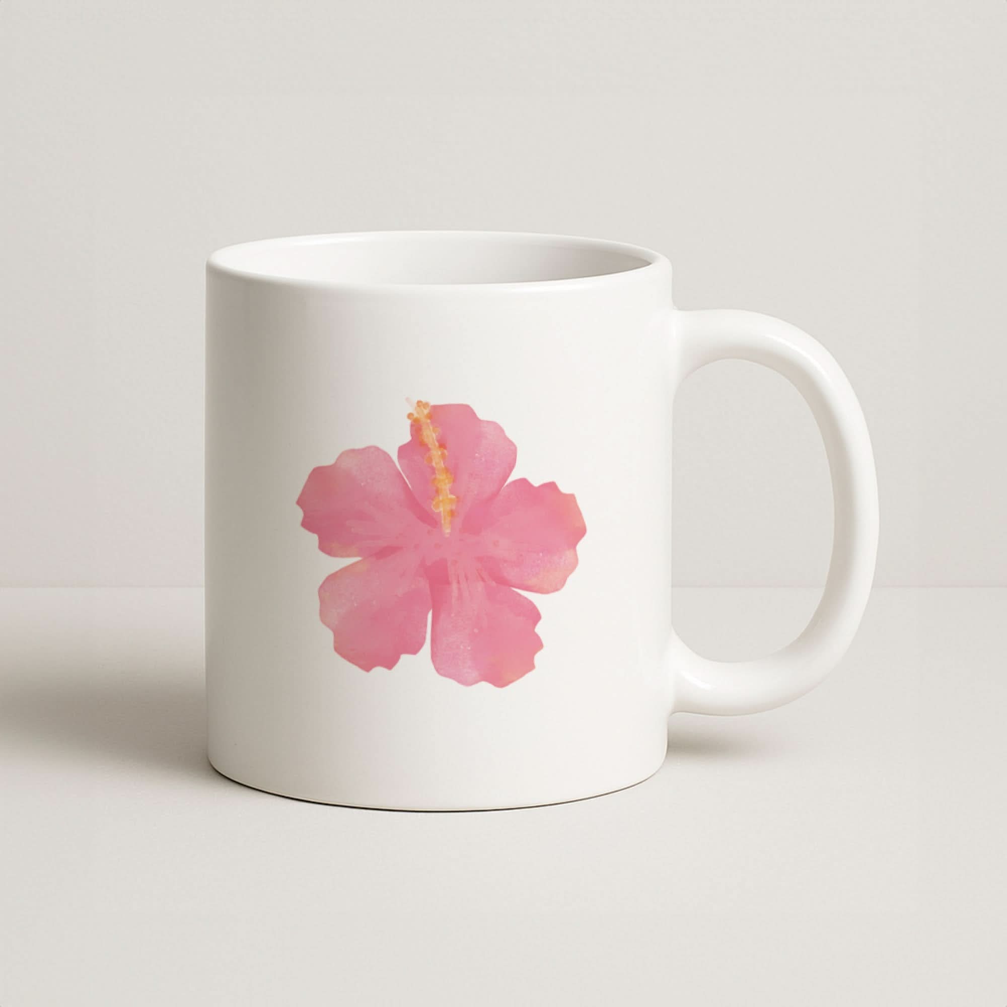 Pink Hibiscus Coffee Mug
