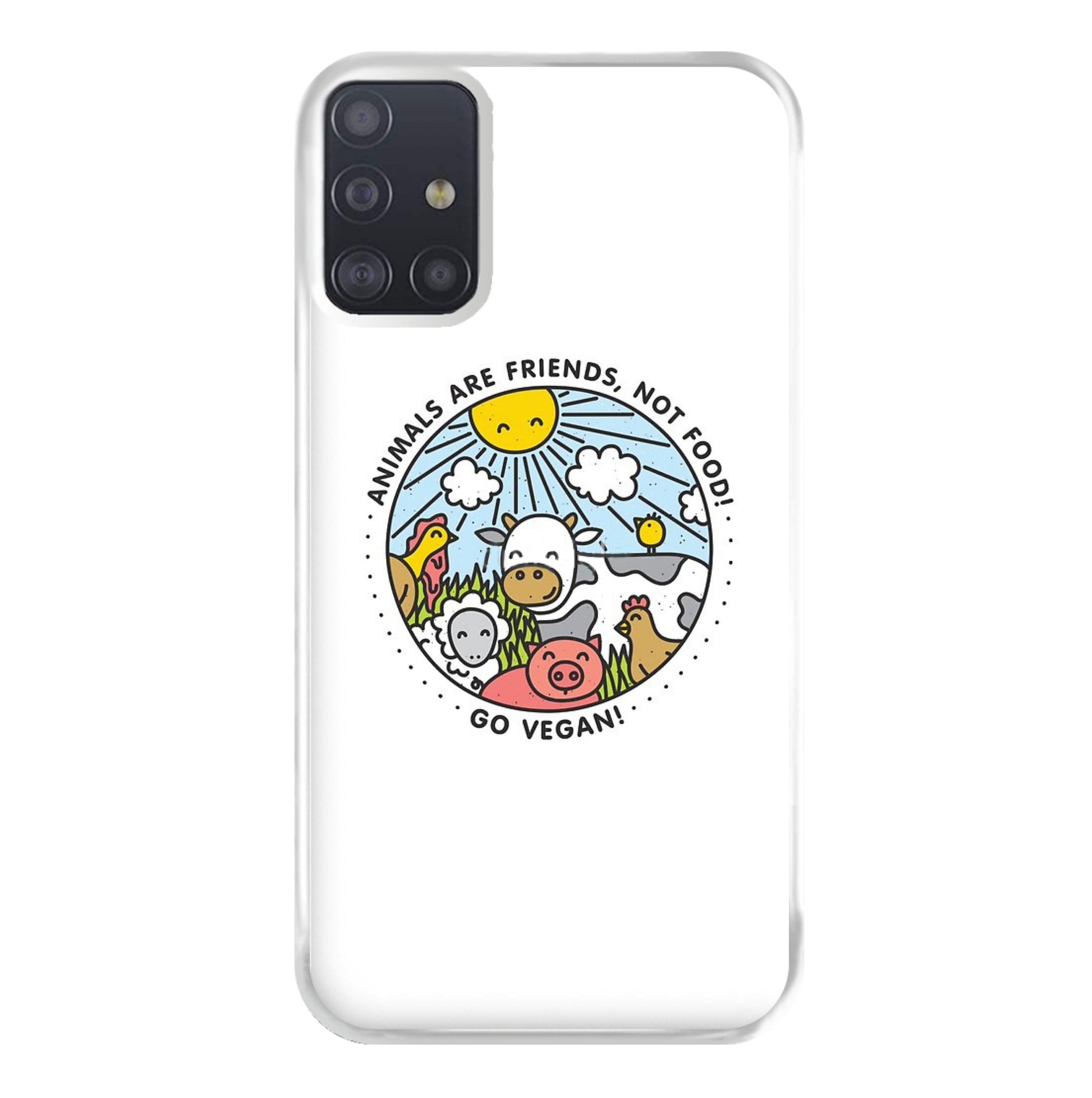 Animals Are Friends, Not Food - Vegan Phone Case