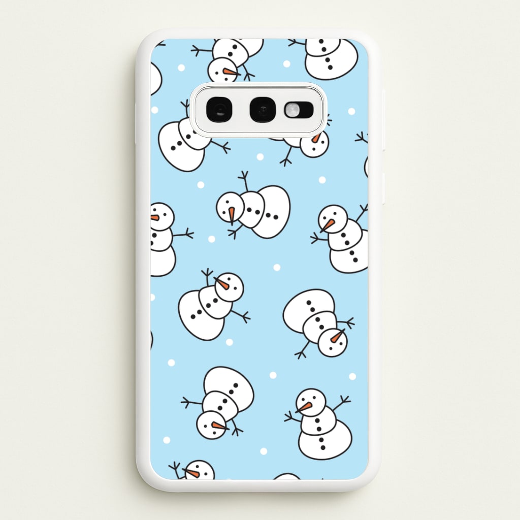 Cartoon Snowmen Pattern Galaxy S10e Case