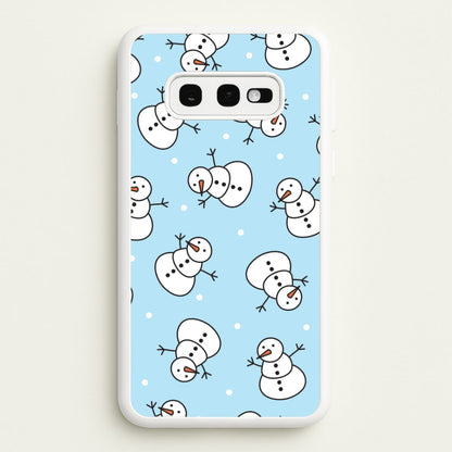 Cartoon Snowmen Pattern Galaxy S10e Case