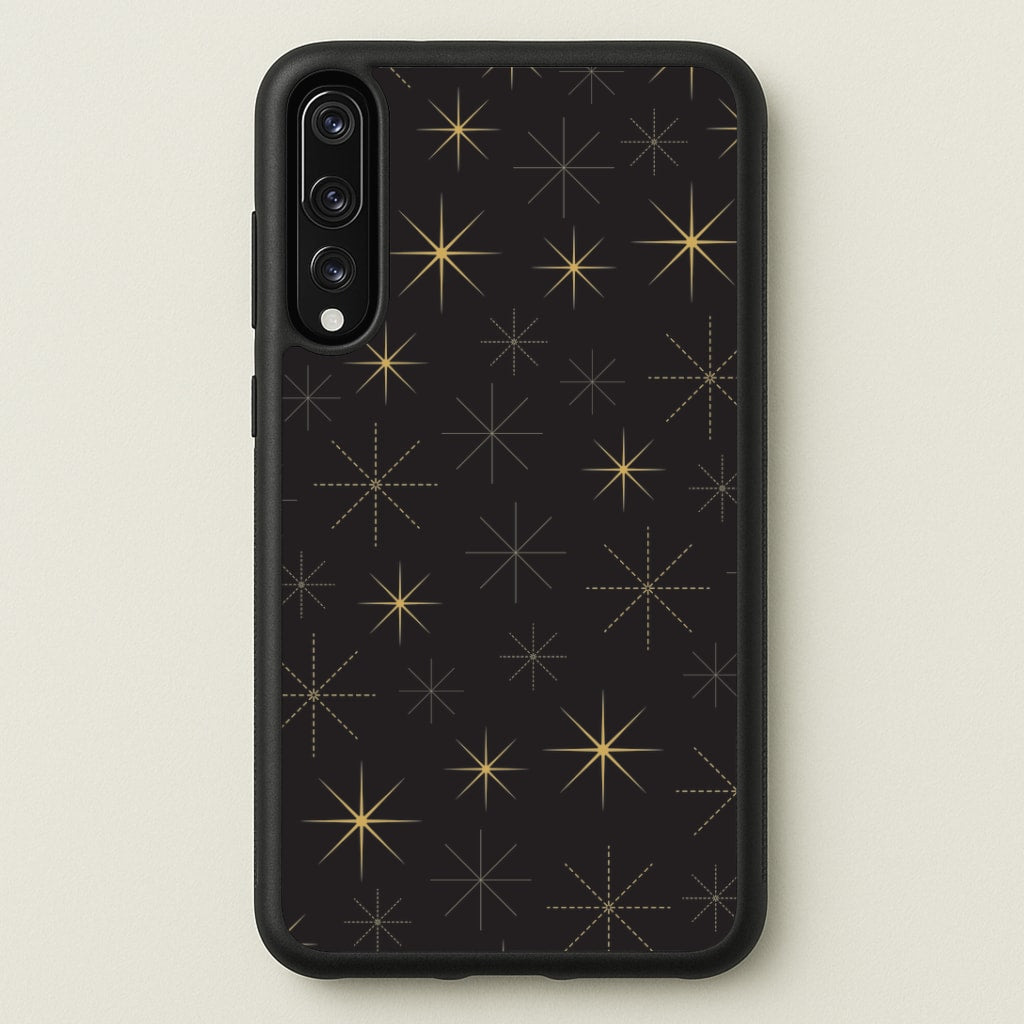 Christmas Gold Stars Pattern Huawei P20 Pro Case