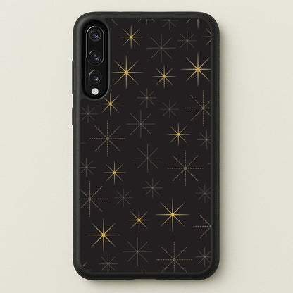 Christmas Gold Stars Pattern Huawei P20 Pro Case