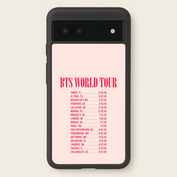 K-Pop Band World Tour List 2026 Google Pixel 7a Case