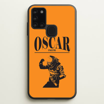 Oscar Orange And Black Galaxy A21s Case