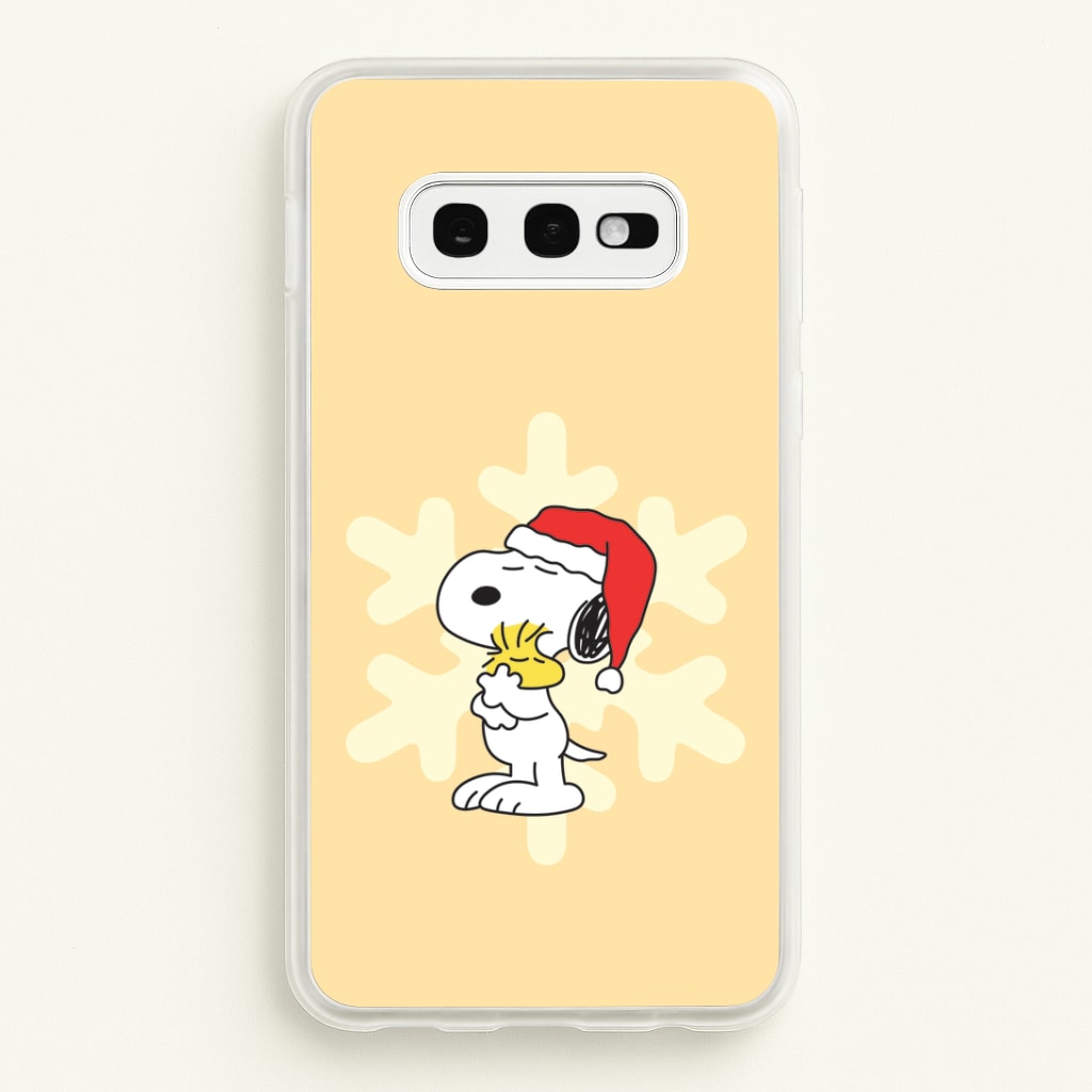 Christmas Cartoon Beagle And Bird  Galaxy S10e Case