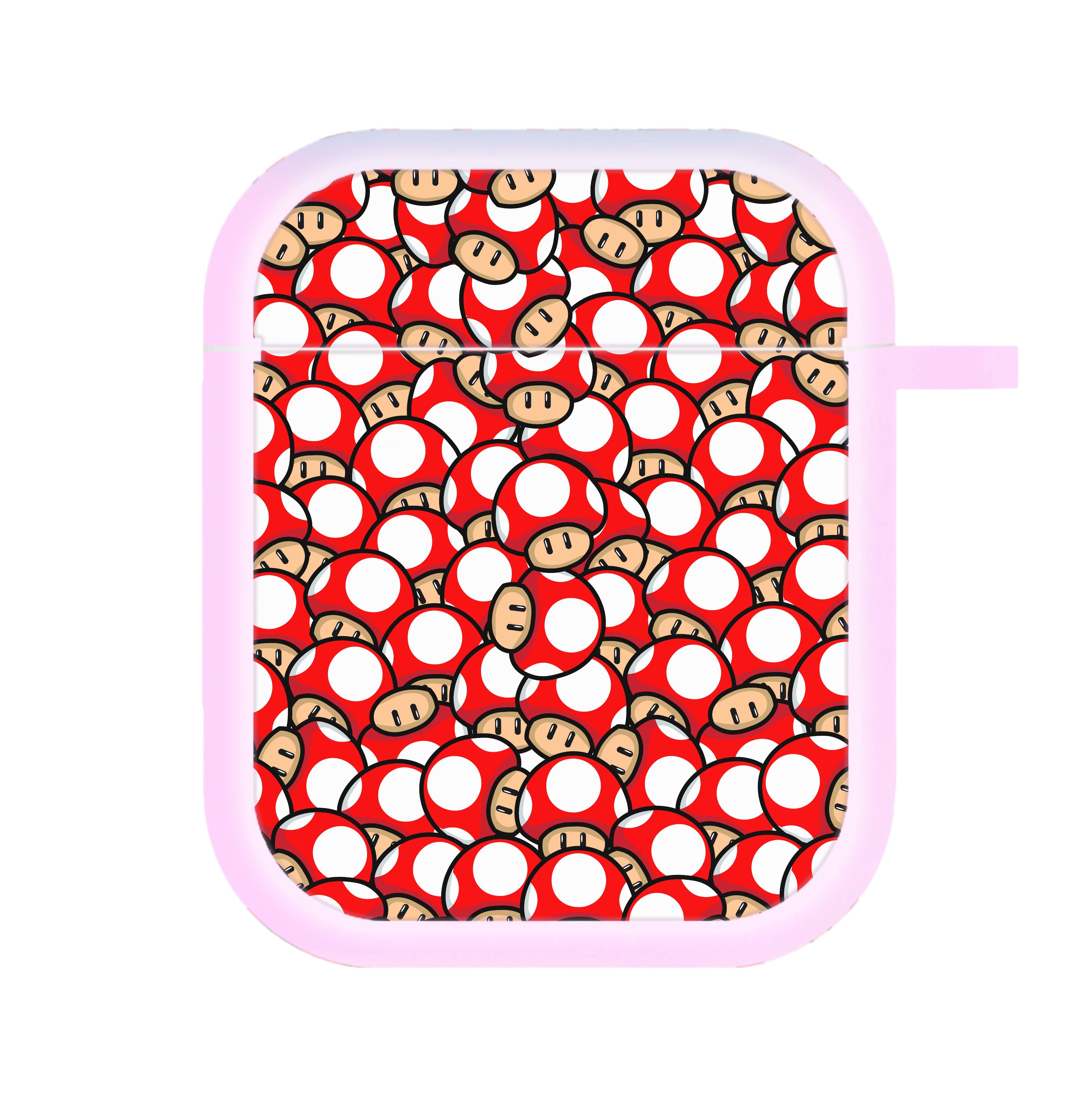 Mushroom Pattern - Red AirPods Case