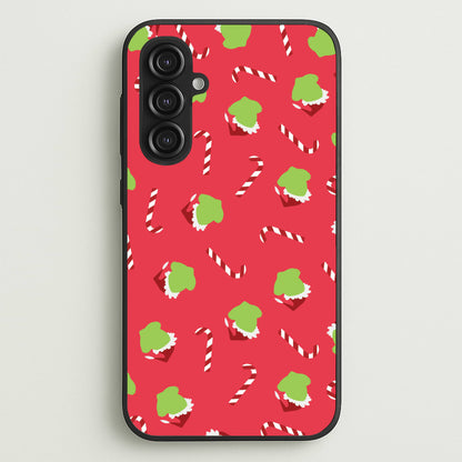 Green Creature And Candy Canes Pattern Galaxy S23FE Case
