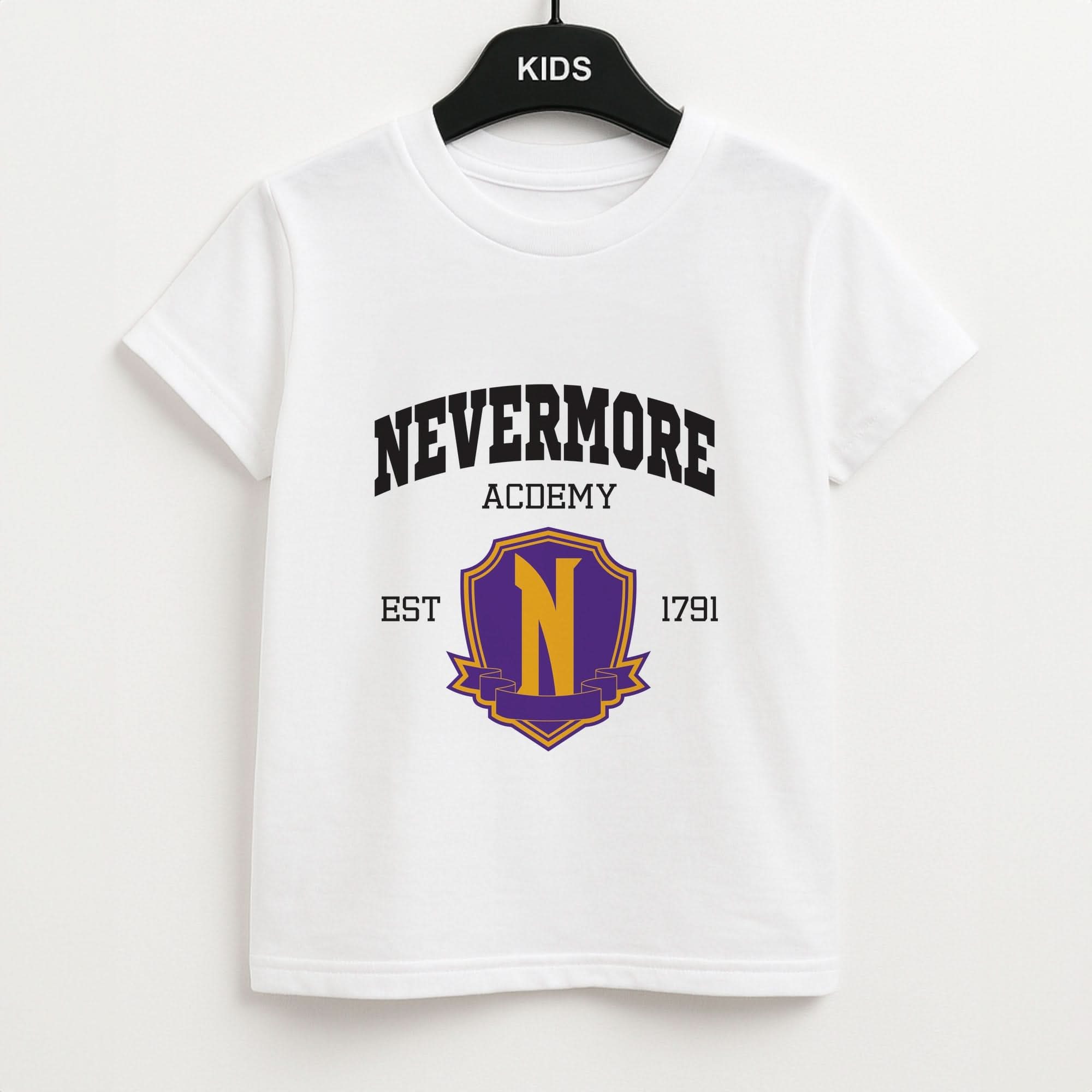 Addams Academy Purple Kids T-Shirt