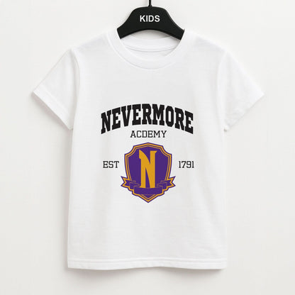 Addams Academy Purple Kids Unisex T-Shirt