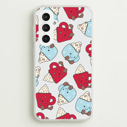 Christmas Drinks Plushies Pattern Galaxy S23FE Case