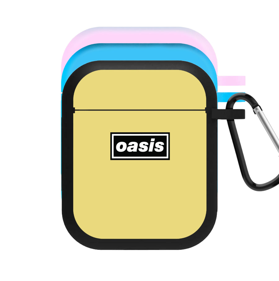 Band Name Yellow - Oasis AirPods Case