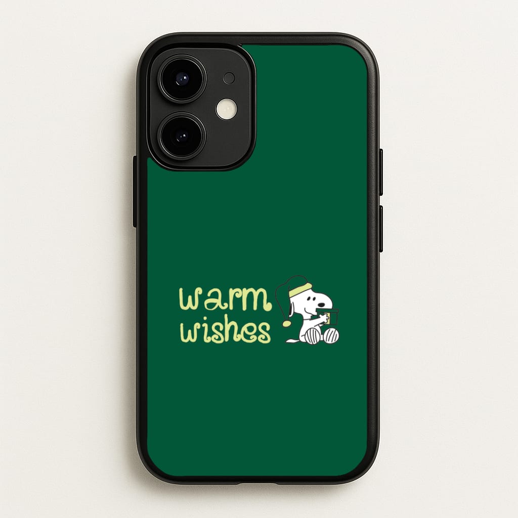 Cartoon Beagle Warm Wishes iPhone 12 Mini Case