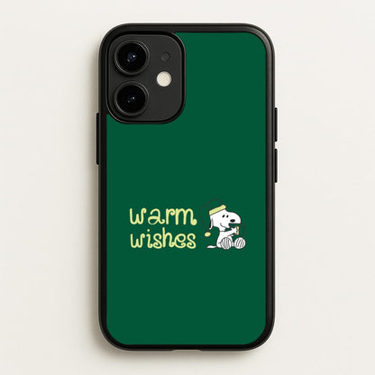 Cartoon Beagle Warm Wishes iPhone 12 Mini Case
