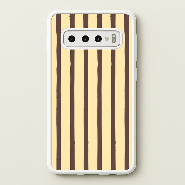 Vanilla & Chocolate Stripes Galaxy S10 Case