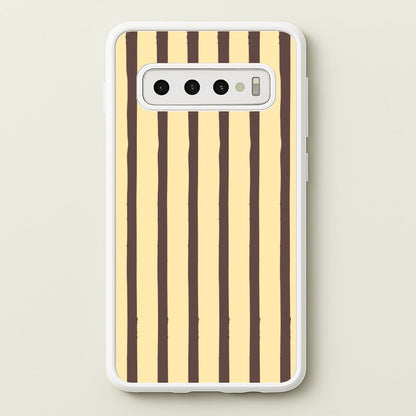 Vanilla & Chocolate Stripes Galaxy S10 Plus Case