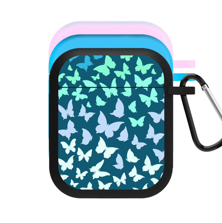 Blue Gradient Butterfly - Butterfly Patterns AirPods Case