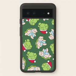 Grumpy Christmas Plushies Pattern Google Pixel 6 Case