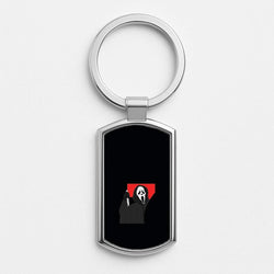 Ghostface 7 Silver Metal Keyring