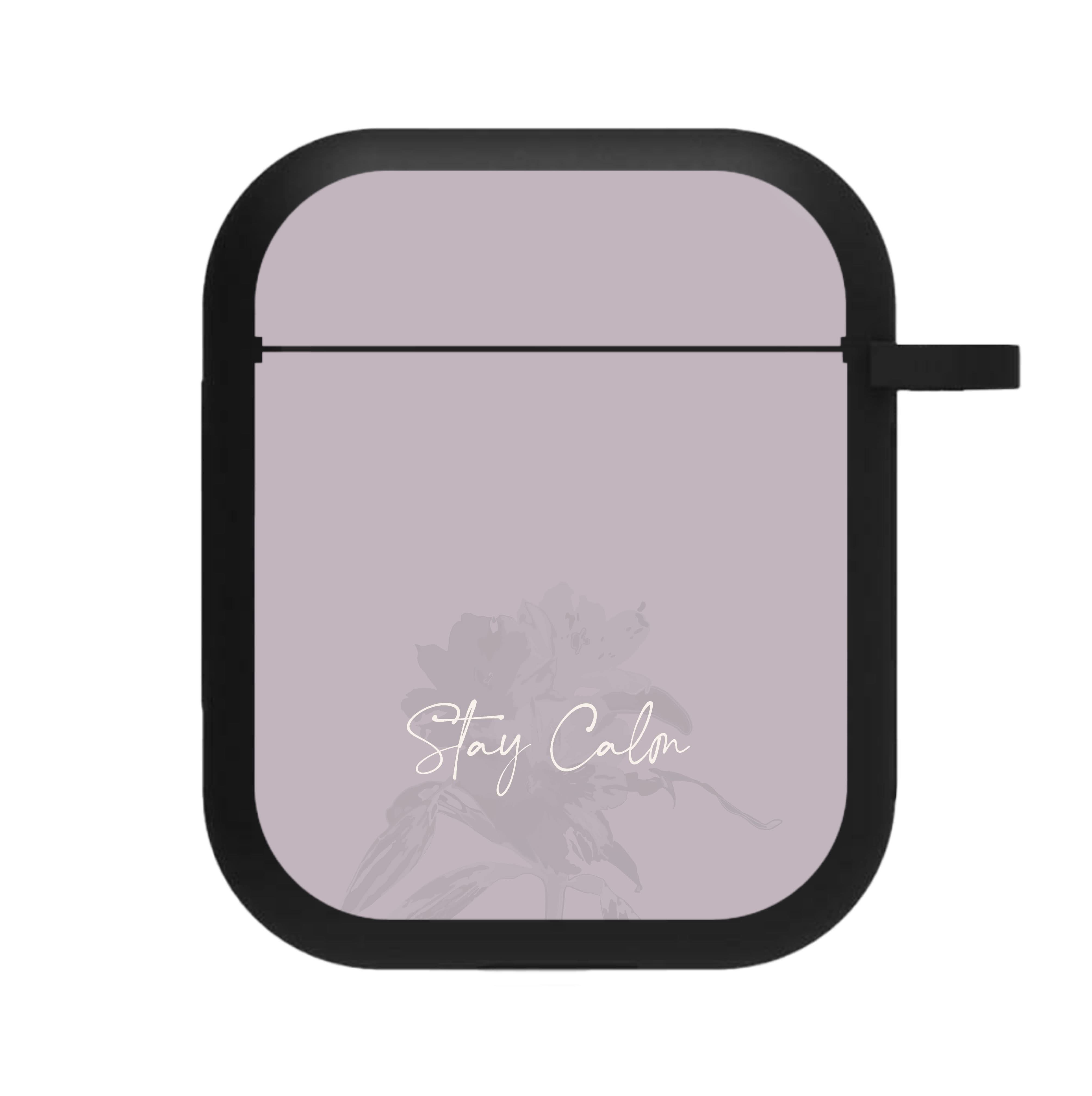 Mauve Stay Calm AirPods Case