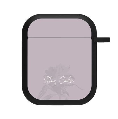 Mauve Stay Calm AirPods Case