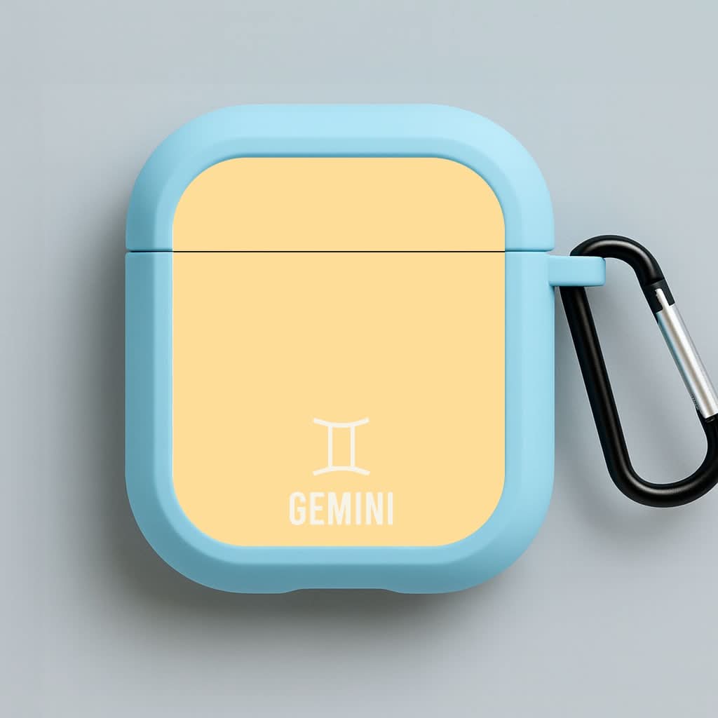 Gemini Pastel Zodiac Blue AirPods Case
